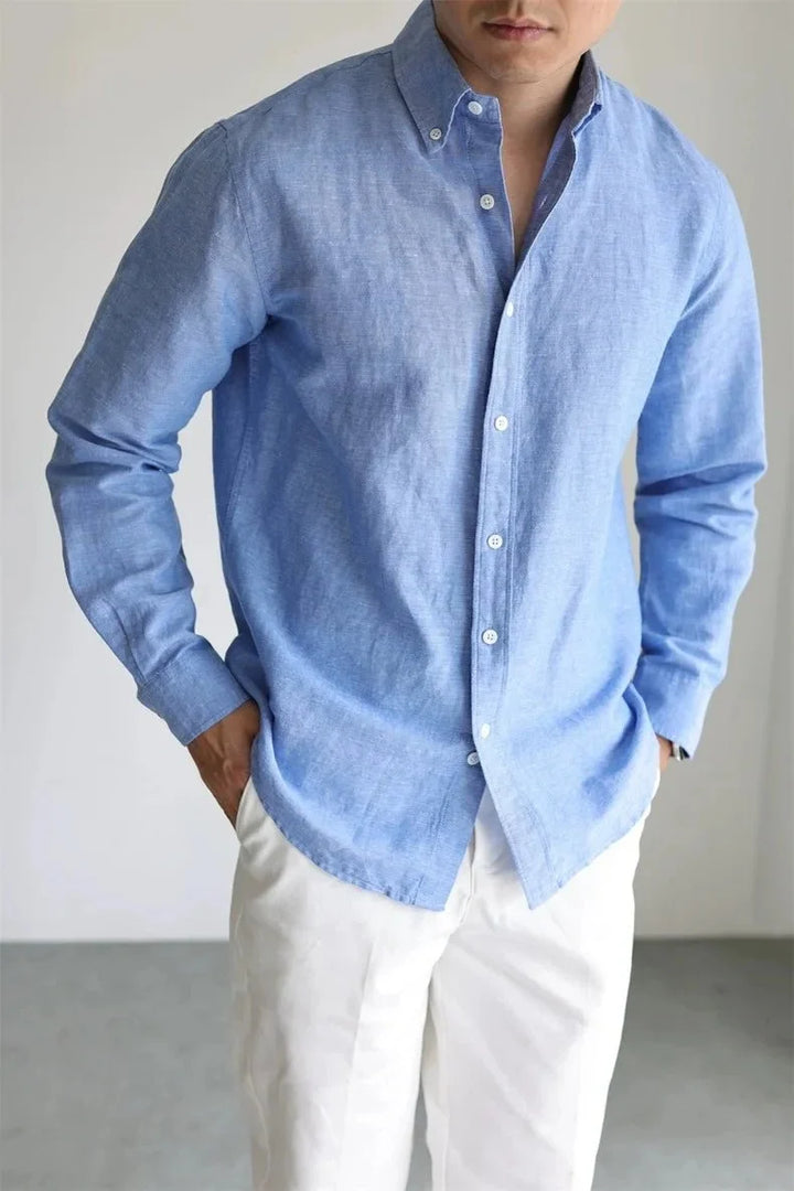 Chemise de printemps en lin et coton