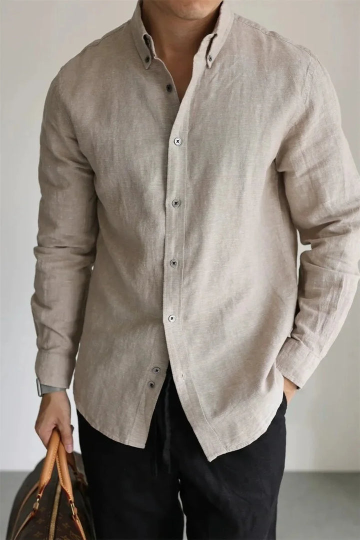 Chemise de printemps en lin et coton