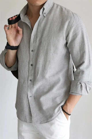Chemise de printemps en lin et coton