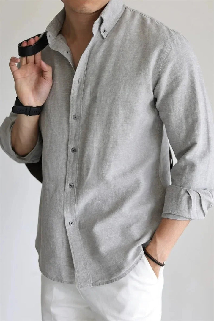 Chemise de printemps en lin et coton