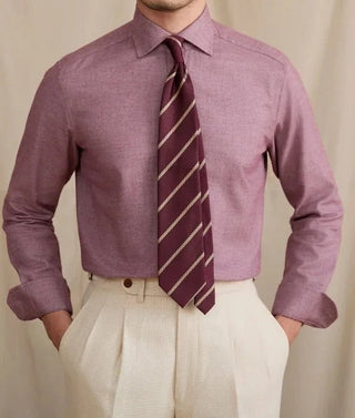 Chemise rétro élégante en pur coton