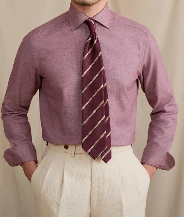 Chemise rétro élégante en pur coton