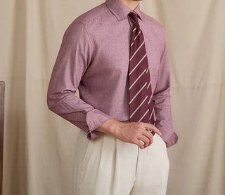 Chemise rétro élégante en pur coton