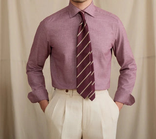 Chemise rétro élégante en pur coton