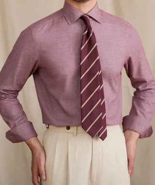 Chemise rétro élégante en pur coton