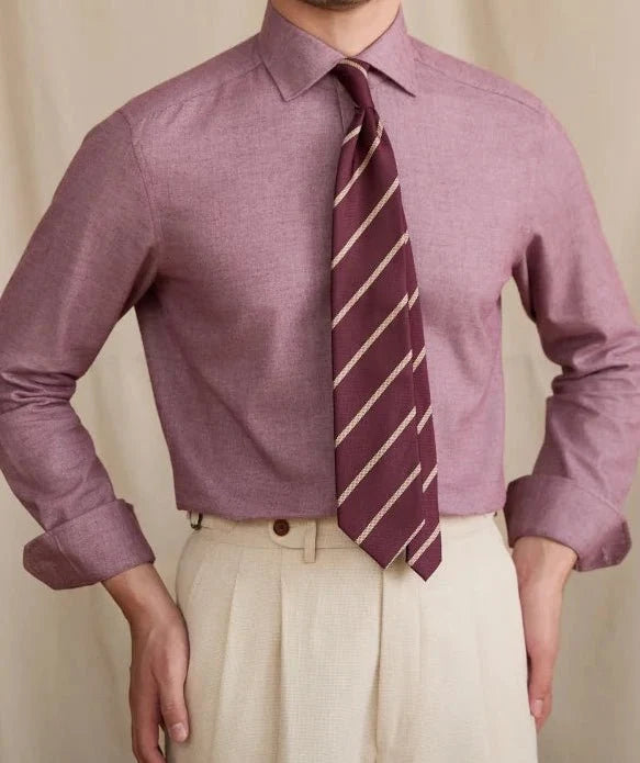 Chemise rétro élégante en pur coton