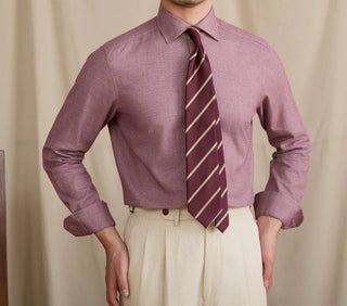 Chemise rétro élégante en pur coton