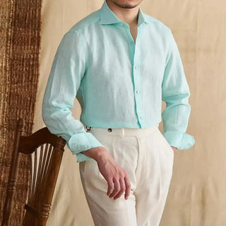 Chemise légère en lin à manches longues