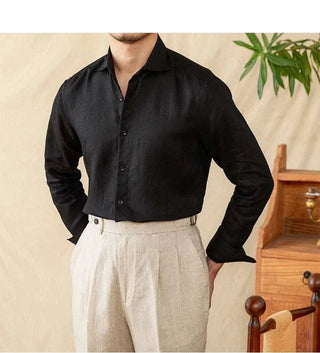 Chemise légère en lin à manches longues