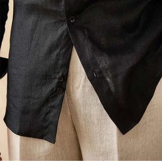 Chemise légère en lin à manches longues