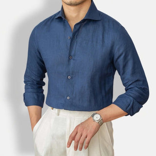 Chemise légère en lin à manches longues