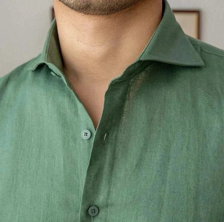 Chemise légère en lin à manches longues