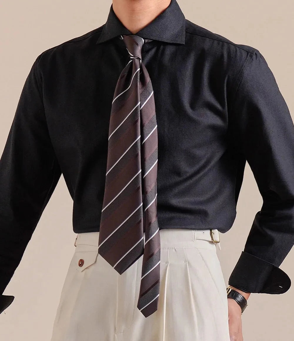 Chemise élégante respirante en lin et coton