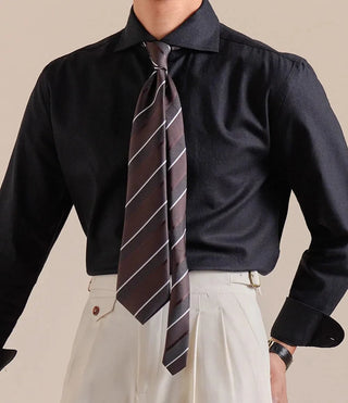Chemise élégante respirante en lin et coton