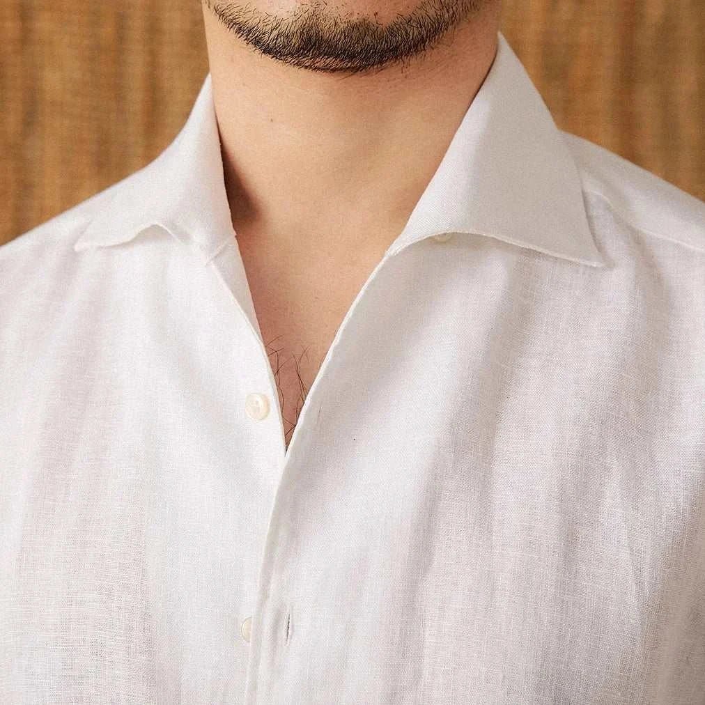 Chemise élégante en lin à manches longues