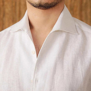 Chemise élégante en lin à manches longues
