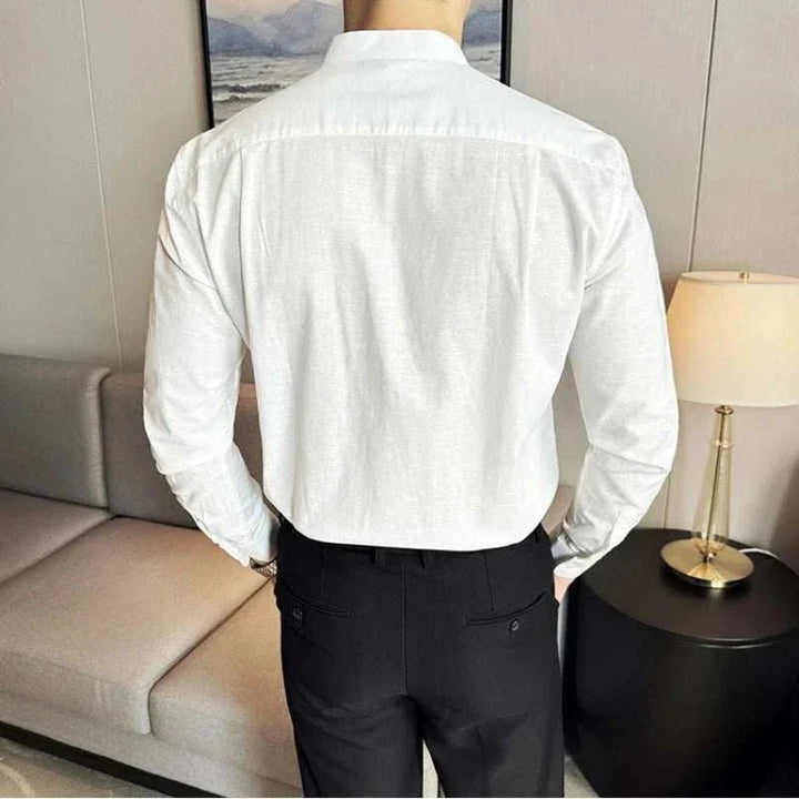 Chemise d’été en mélange de lin