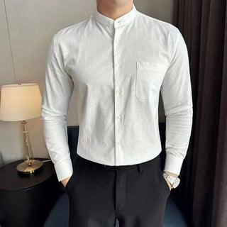 Chemise d’été en mélange de lin