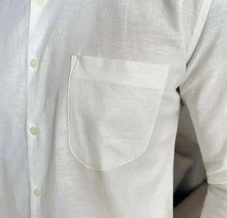 Chemise d’été en mélange de lin