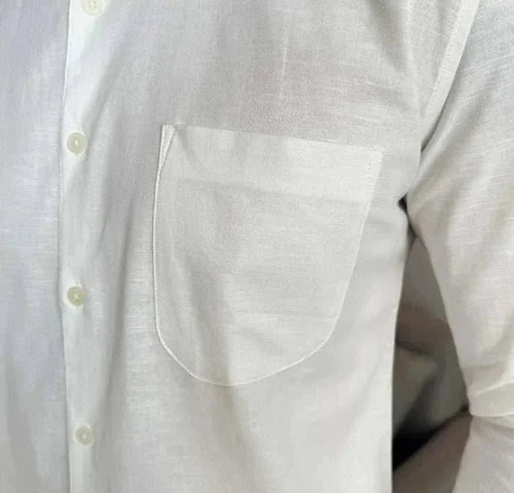 Chemise d’été en mélange de lin