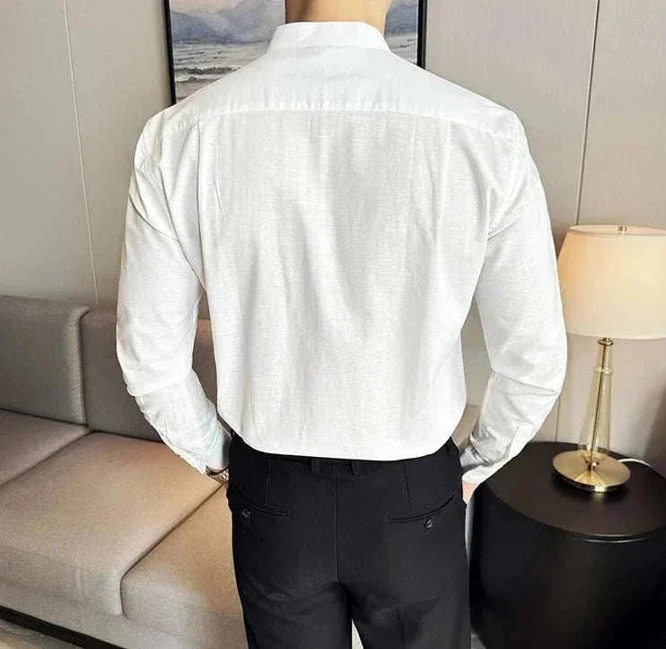 Chemise d’été en mélange de lin