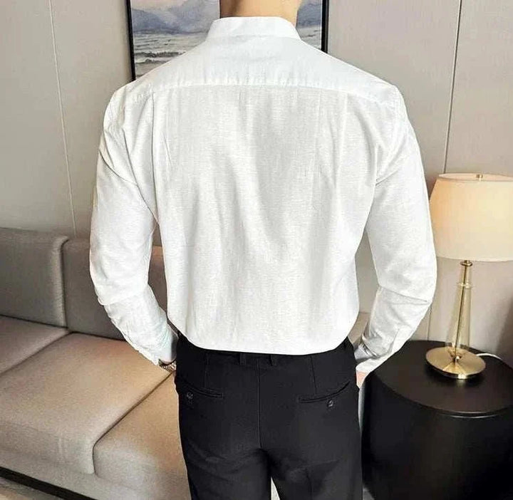Chemise d’été en mélange de lin