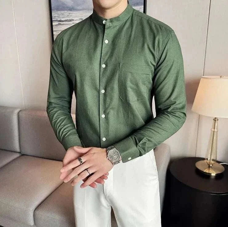 Chemise d’été en mélange de lin