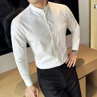 Chemise d’été en mélange de lin