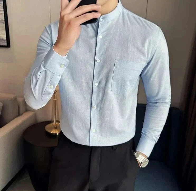 Chemise d’été en mélange de lin
