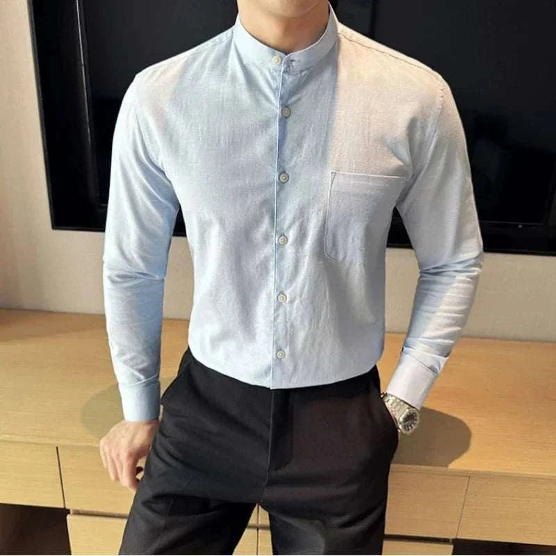 Chemise d’été en mélange de lin