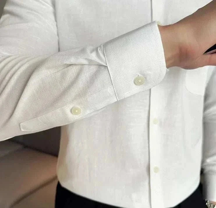 Chemise d’été en mélange de lin