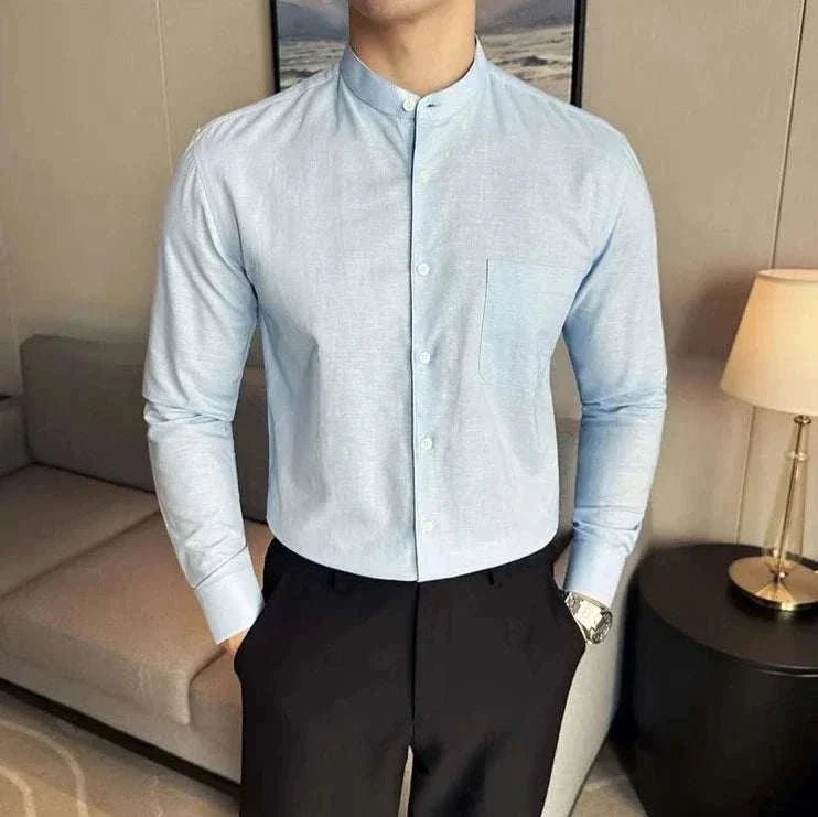 Chemise d’été en mélange de lin