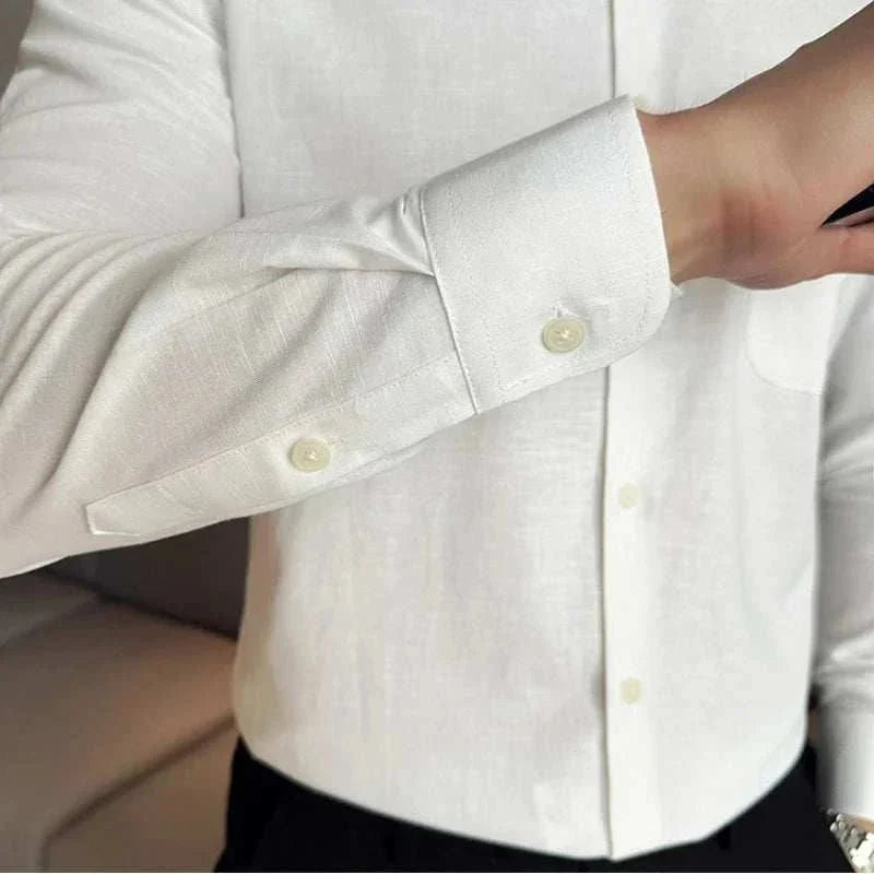 Chemise d’été en mélange de lin