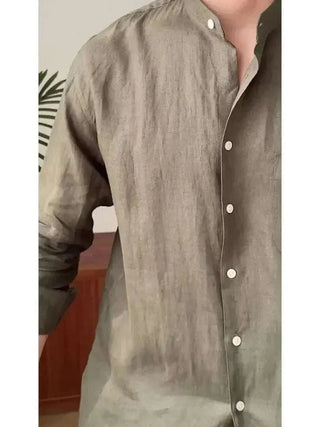 Chemise chic décontractée en pur lin