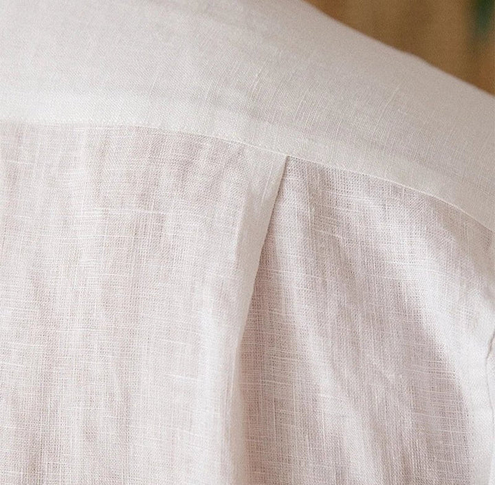 Chemise respirante pour homme en lin à manches longues