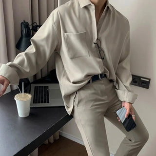Chemise coréenne business décontractée coupe ample