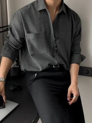 Chemise coréenne business décontractée coupe ample
