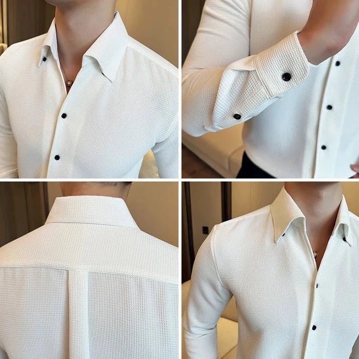 Chemise en coton à manches longues, style chic décontracté