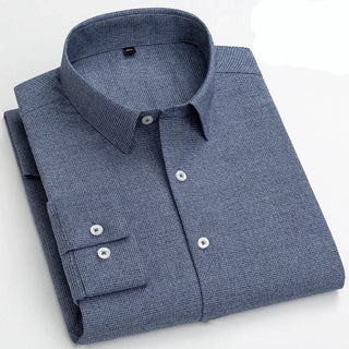 Chemise en coton à microcarreaux et boutons