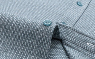 Chemise en coton à microcarreaux et boutons