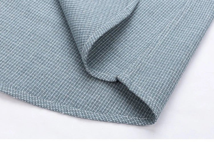 Chemise en coton à microcarreaux et boutons