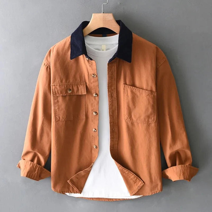 Chemise 100 % coton à poches avant