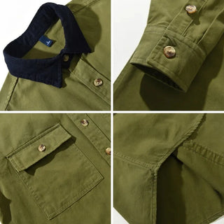 Chemise 100 % coton à poches avant