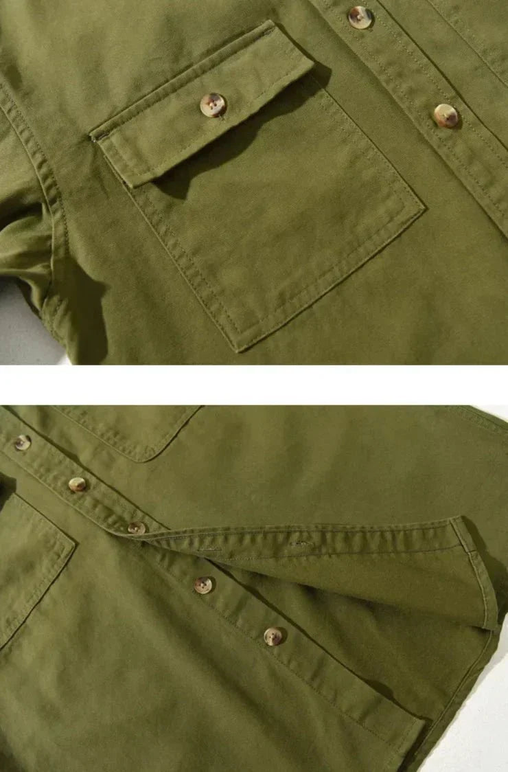 Chemise 100 % coton à poches avant