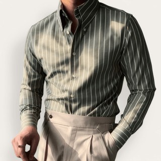 Chemise tendance infroissable à rayures