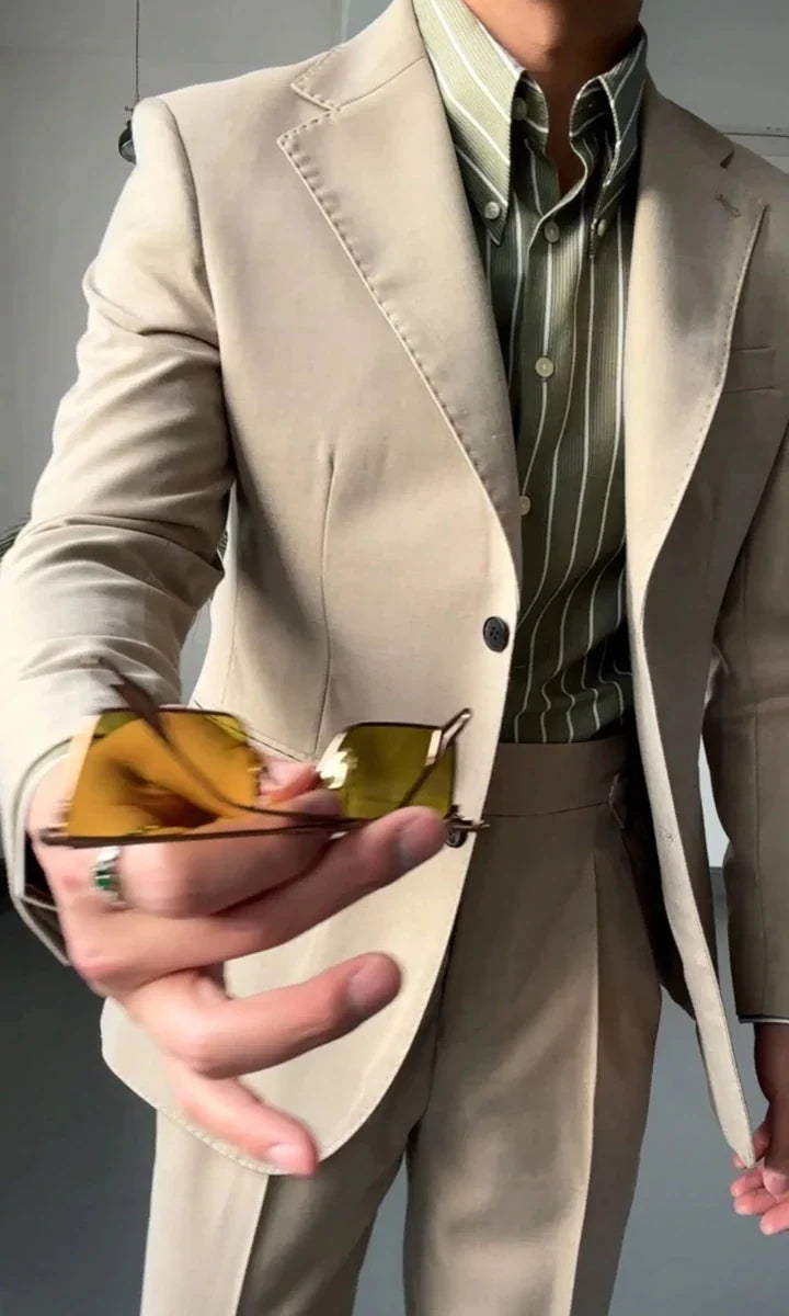 Chemise tendance infroissable à rayures