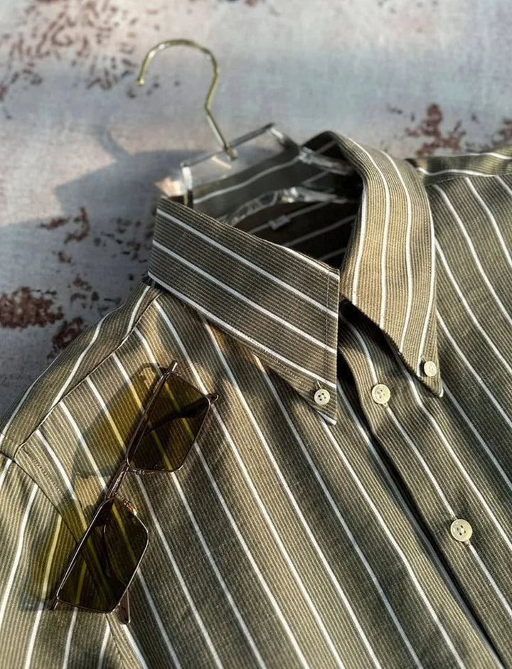 Chemise tendance infroissable à rayures