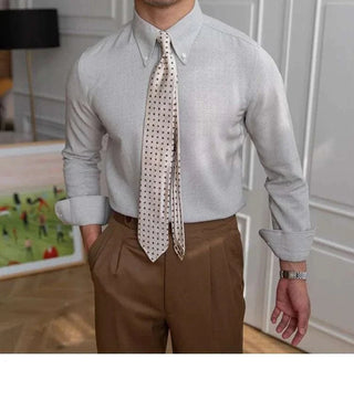 Chemise de bureau décontractée à manches longues