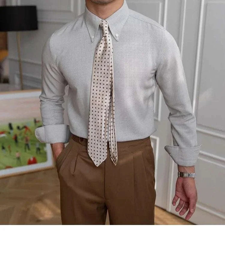 Chemise de bureau décontractée à manches longues
