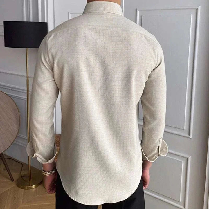 Chemise de bureau décontractée à manches longues